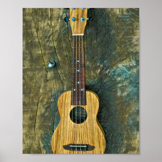 Poster oeuvre de guitare vintage (Devant)