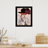 Poster Oeuvre de Gustav Klimt, Cabine de Der Schwarze (Cuisine)