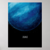 Poster Oeuvre de la planète Uranus - Illustration de l'es (Devant)