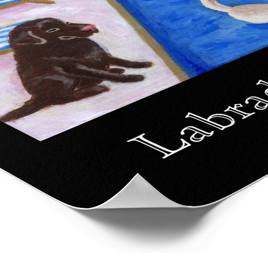 Poster Oeuvre de Pool Party Labradors (Coin)