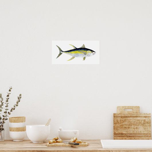 Poster Oeuvre de thon jaune (Cuisine)