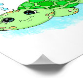 Poster Oeuvre de tortue personnalisée (Coin)