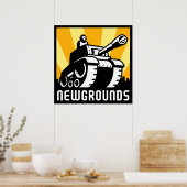 Poster Oeuvre du logo Newgrounds (Cuisine)