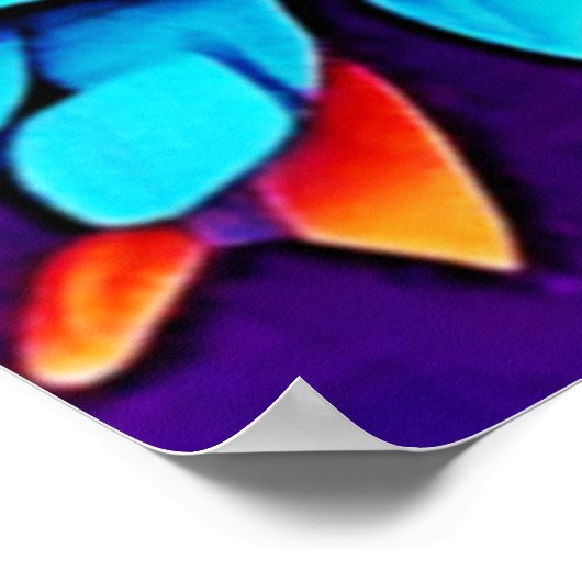 Poster Oeuvre florale dynamique (Coin)