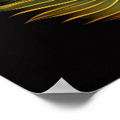 Poster Oeuvre Florale Orange Tropical (Coin)