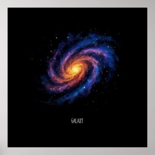 Poster Oeuvre Galaxie - Illustration de l'espace spiral c