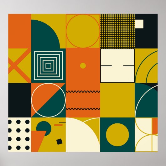 Poster OEuvre géométrique : conception de formes simples. (Devant)