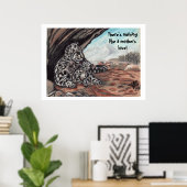 POSTER ŒUVRE LÉOPARD DES NEIGES, L'AMOUR D'UNE MÈRE (Bureau à domicile)