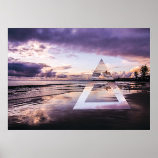 Poster Oeuvre murale Abstraite - Sables pourpres Moody