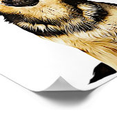 Poster OEuvre murale de chien personnalisée | berger alle (Coin)