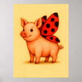 Poster OEuvre murale de cochon, OEuvres de Ladybug (Devant)