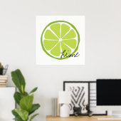 Poster OEuvre murale d'été Citrus Lime (Bureau à domicile)