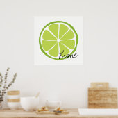 Poster OEuvre murale d'été Citrus Lime (Cuisine)