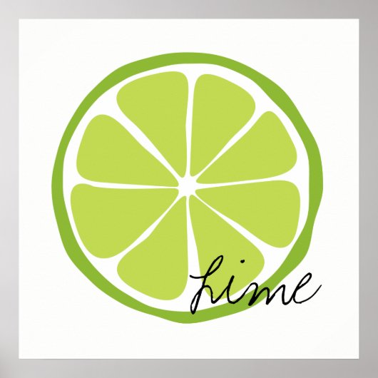 Poster OEuvre murale d'été Citrus Lime (Devant)