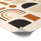 Poster OEuvre murale géométrique moderne aux tons Terre (Coin)