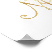 Poster Œuvre murale Gold Mr & Mrs, police de caractères e (Coin)