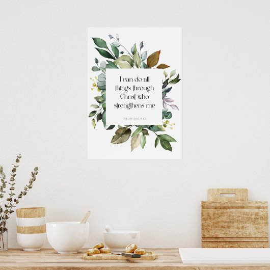 Poster OEuvre murale | Philippiens 4:13 (Cuisine)