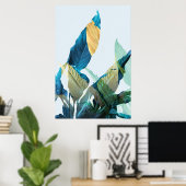 Poster OEuvre murale tropicale (Bureau à domicile)
