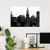 Poster OEuvre nocturne de New York (Bureau à domicile)