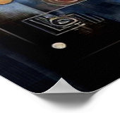 Poster Oeuvre numérique Profil humain stoïque Pos juxtapo (Coin)