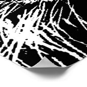 Poster OEuvre oculaire noir blanc Sumatra Bornéo Tiger (Coin)