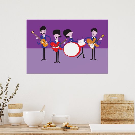 Poster Oeuvre originale inspirée de Fab Four (Cuisine)