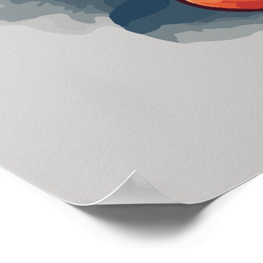 Poster OEuvre rouge dragon (Coin)