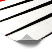 Poster OEuvre rouge, noire et jaune (Coin)