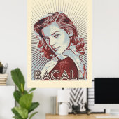 Poster Oeuvre vectorielle Lauren Bacall (Bureau à domicile)