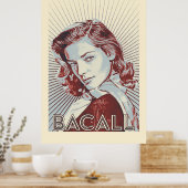 Poster Oeuvre vectorielle Lauren Bacall (Cuisine)