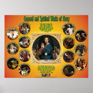 Poster OEuvres caporal et spirituelle de miséricorde