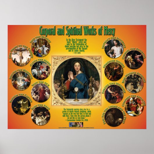 Poster OEuvres caporal et spirituelle de miséricorde (Devant)