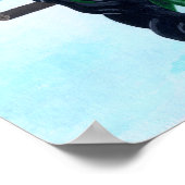 Poster Oeuvres d'arbre de Noël dans le champ de neige (Coin)