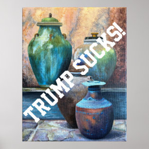 Poster Œuvres d'art acrylique Trump Vintage Vessels