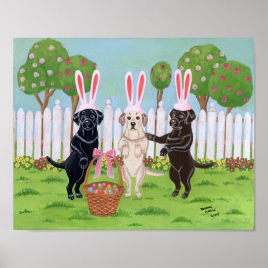 Poster Oeuvres d'art Bunny de Pâques (Devant)