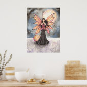 Poster Œuvres d'art fantastiques de fée et de pleine lune (Cuisine)