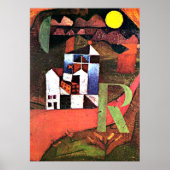 Poster Oeuvres d'art Paul Klee, Villa R (Devant)