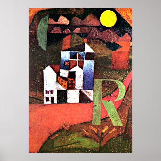 Poster Oeuvres d'art Paul Klee, Villa R (Devant)