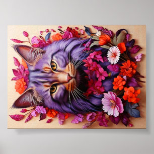 Poster Œuvres d'art pour les amoureux des chats