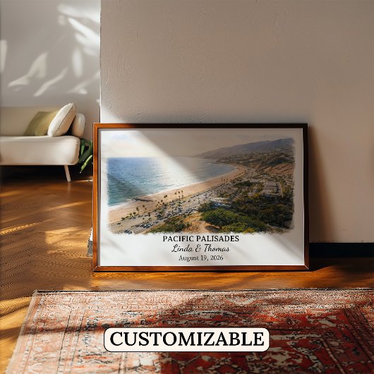 Poster Œuvres d'art sur mesure pour Pacific Palisades, Ca