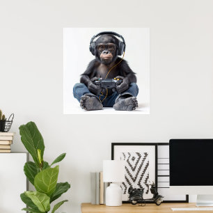 Poster of download gamer chimp voor kinderen