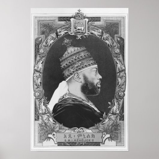 Poster of Ethiopia, Menelik II (Devant)