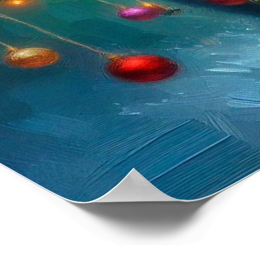 Poster of Newfie Carrying a Christmas Tree (Coin)