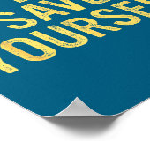 Poster Off Duty Save Yourself Funny Humorous Quote  (Coin)