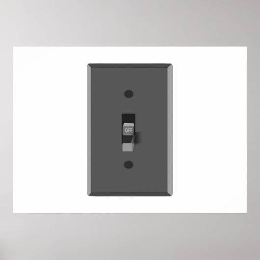 Poster Off Electrical Light Switch (Devant)