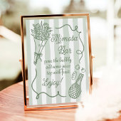 Poster Off The Market Hand Drawn Bridal Shower Mimosa Bar