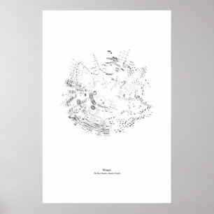 Poster Off the Staff : Les Quatre Saisons - Hiver (noir)