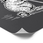 Poster Off To Cause A Kerfuffle Funny Capybara Scooter Ch (Coin)