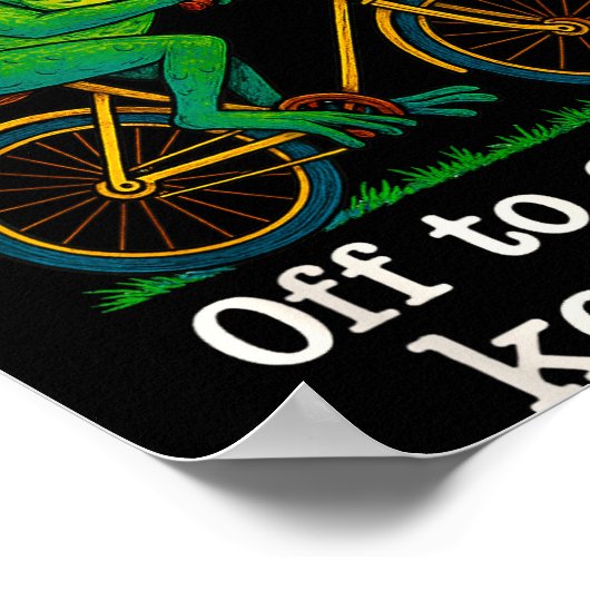 Poster Off To Cause A Kerfuffle Funny Frog Wizard Bicycle (Coin)