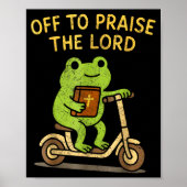 Poster Off To Praise The Lord Frog Christian  (Devant)